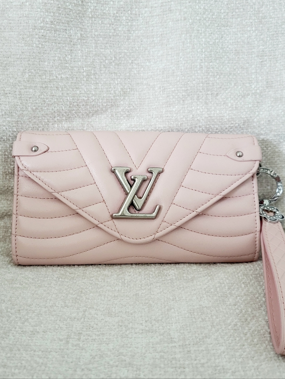 Louis Vuitton Pink Quilted Wave Wallet With Chain Pochette Speedy Neverfull